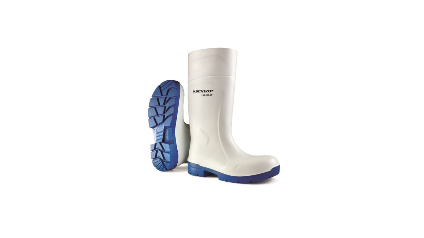 Dunlop White Steel Toe Capped Unisex Safety Wellingtons, EU 37