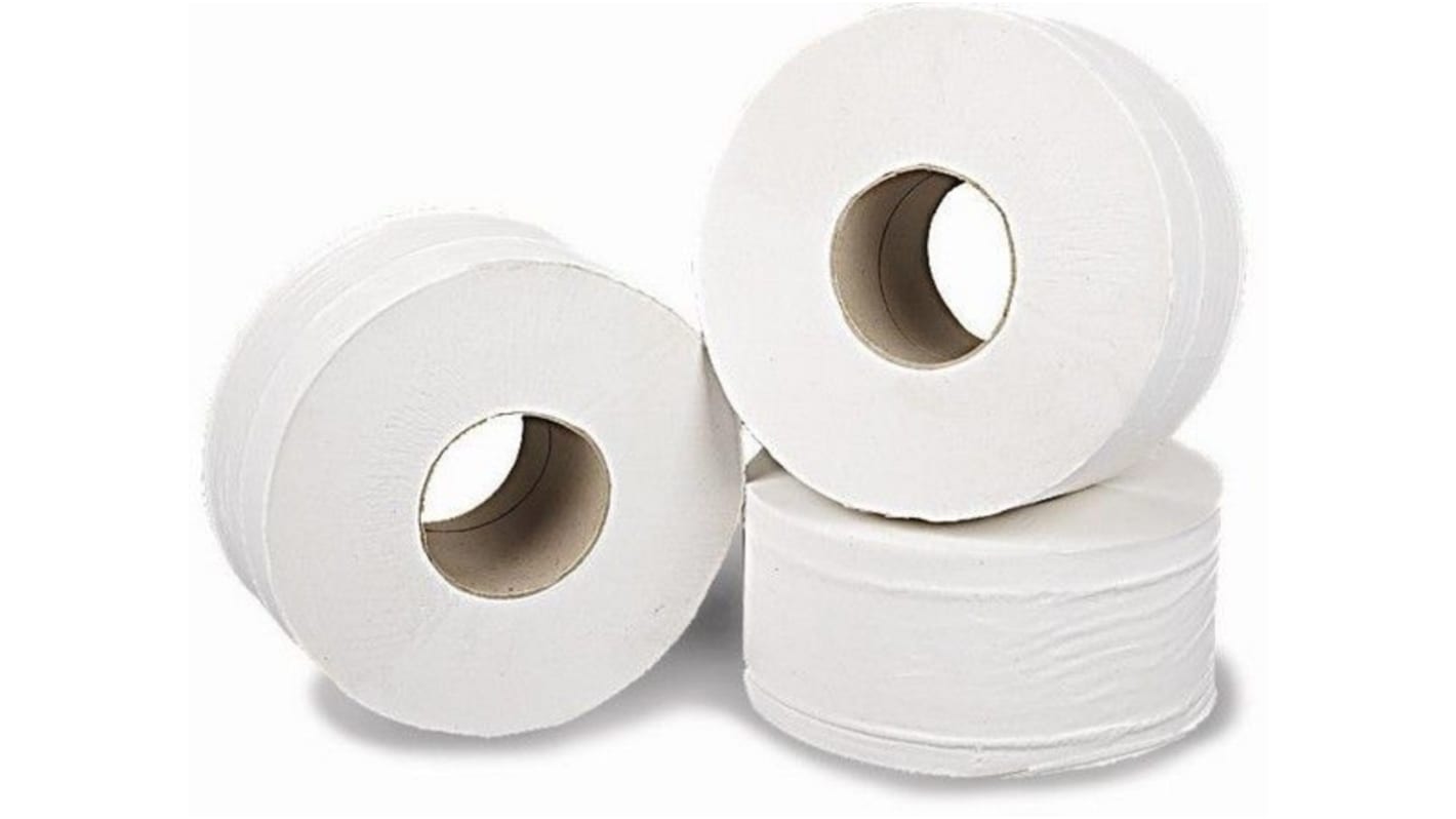 K0195, Rouleau de papier toilette, lot de 12, 2 plis