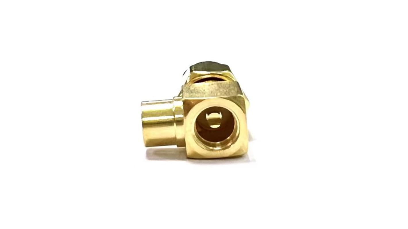 RS PRO, Plug Cable Mount SMA Connector, 50Ω, Solder Termination, Right Angle Body