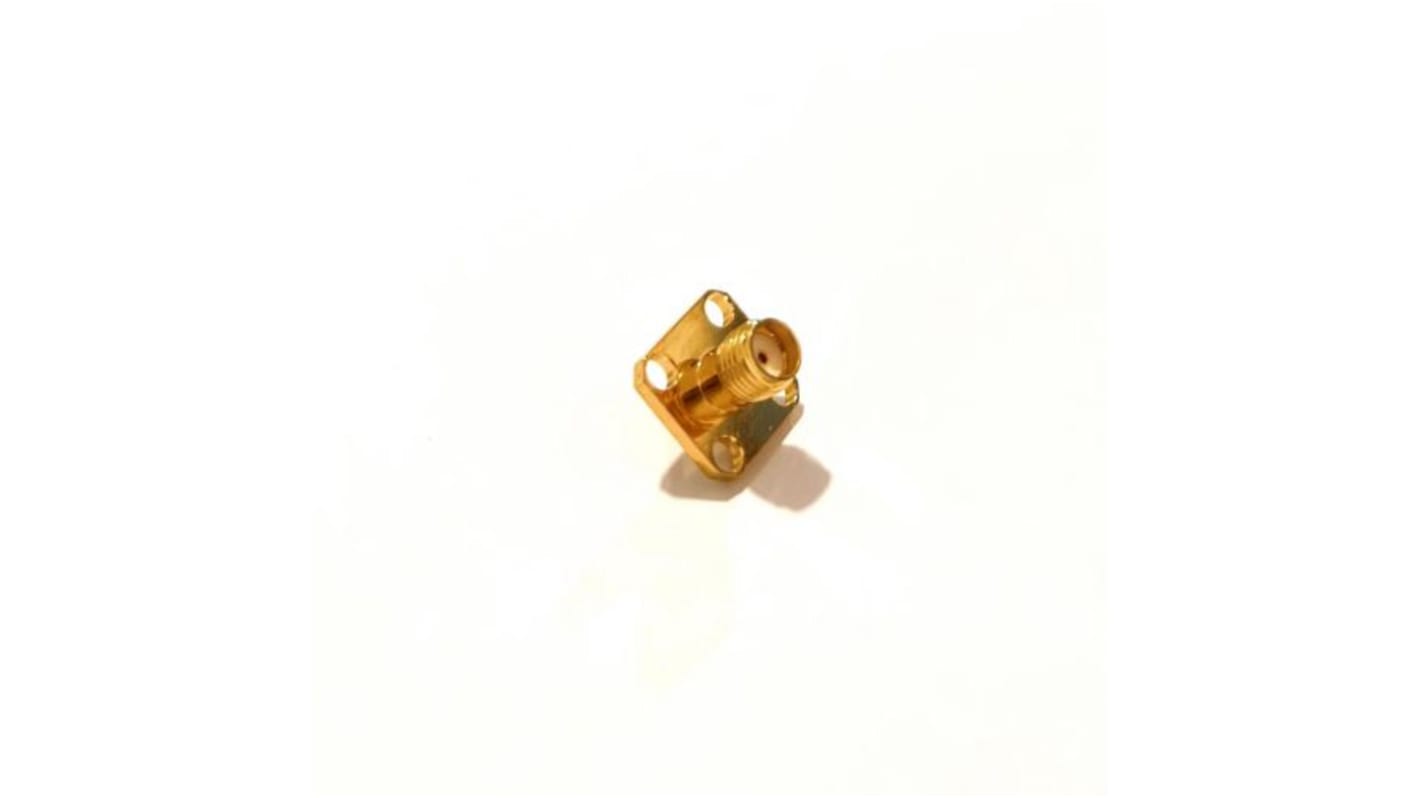 RS PRO, jack Flange Mount SMA Connector, 50Ω, Solder Termination, Straight Body