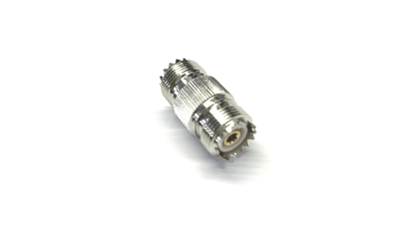 Adaptador coaxial RS PRO 50Ω, Conector Hembra Recto UHF a Conector Hembra UHF, 300MHZ Coaxial