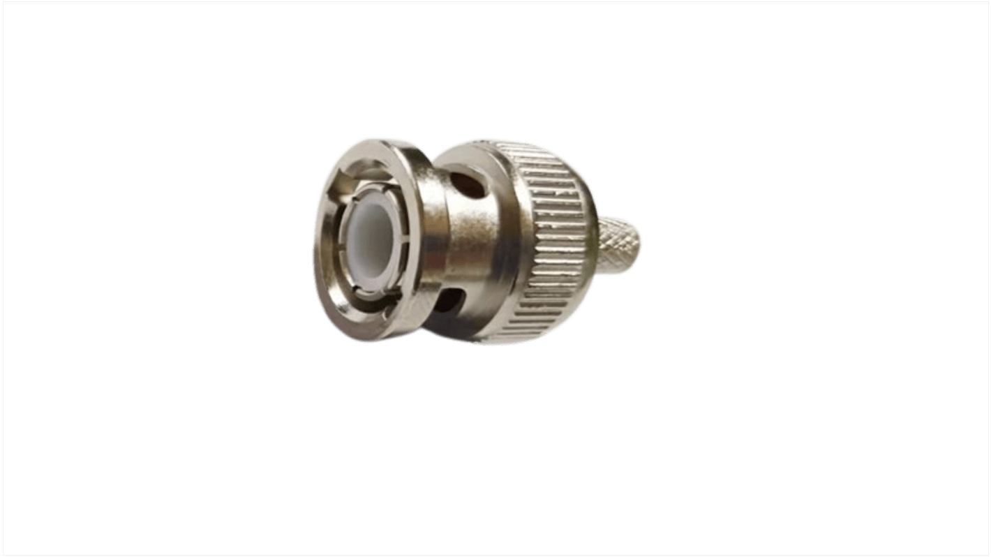 RS PRO, Plug Cable Mount BNC Connector, 50Ω, Crimp Termination