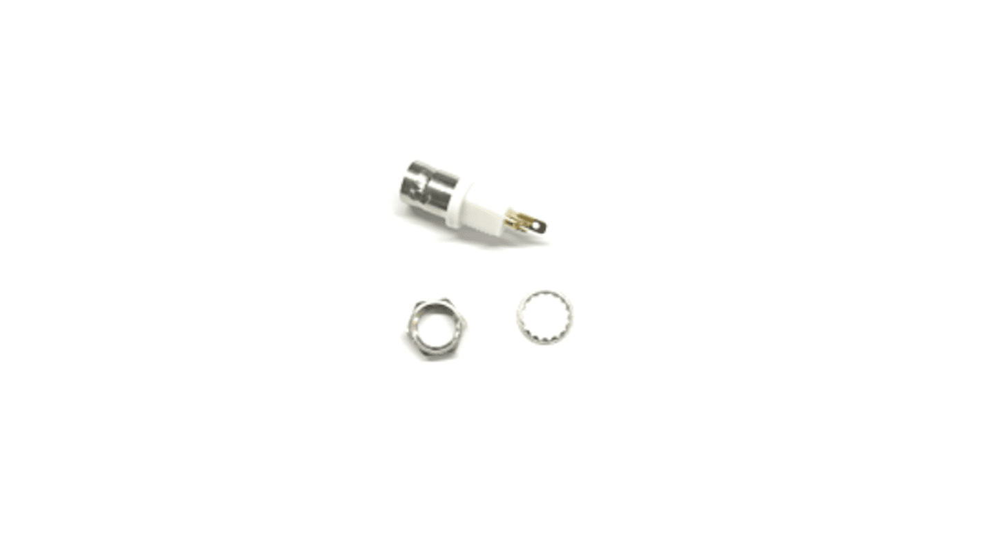 RS PRO, jack Panel Mount BNC Connector, 50Ω, Solder Termination, Straight Body