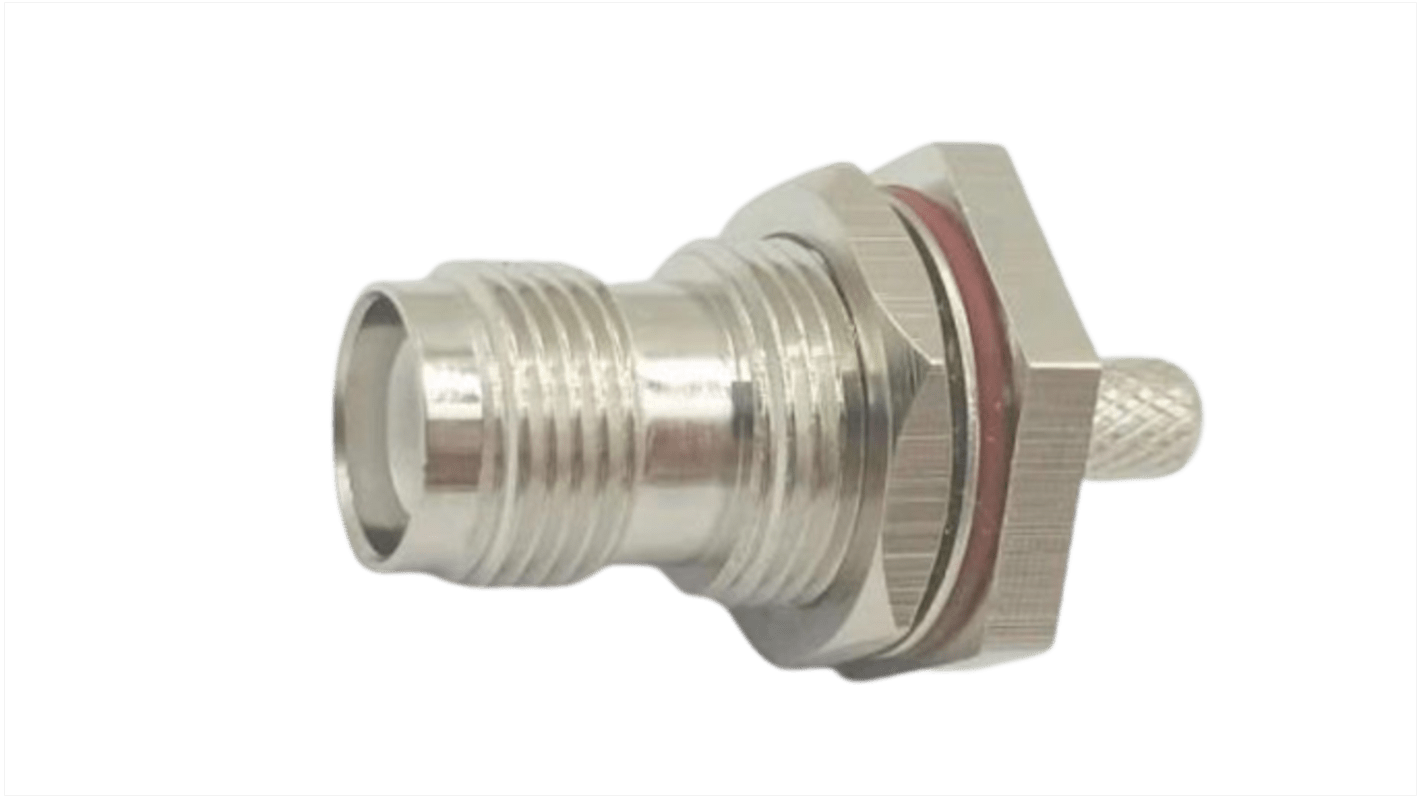 RS PRO, jack Bulkhead TNC Connector, 50Ω, Crimp Termination, Straight Body