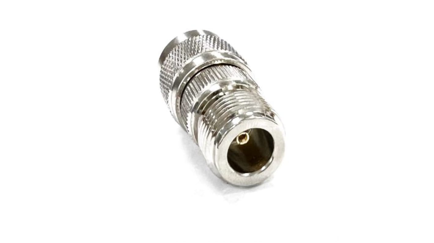 RS PRO Straight 50Ω Coaxial Adapter UHF Plug to N Socket 0.3GHz