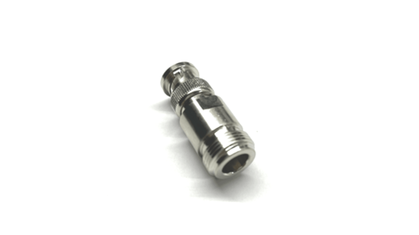 RS PRO Straight 50Ω Coaxial Adapter BNC Plug to N Socket 4GHz