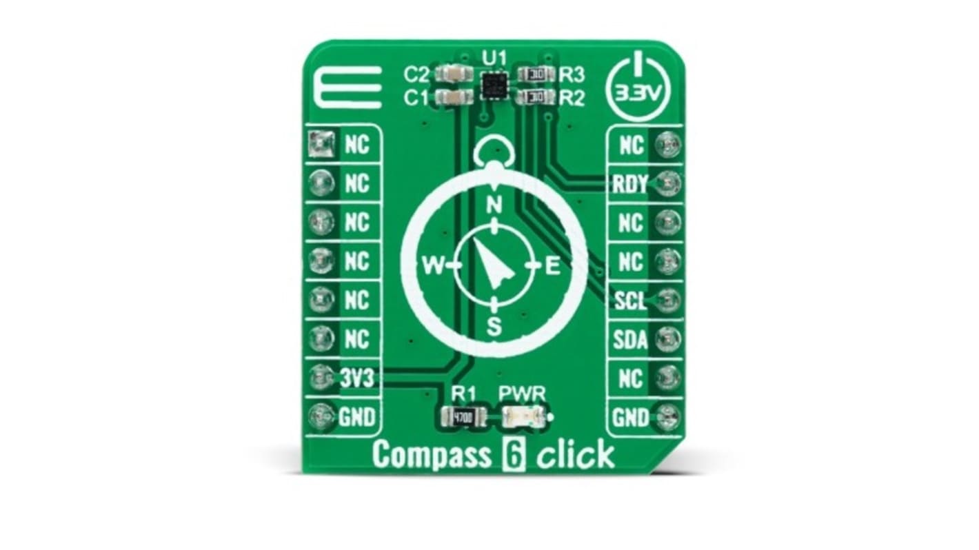 Module de développement pour capteur MikroElektronika pour Capteur magnétique 3D