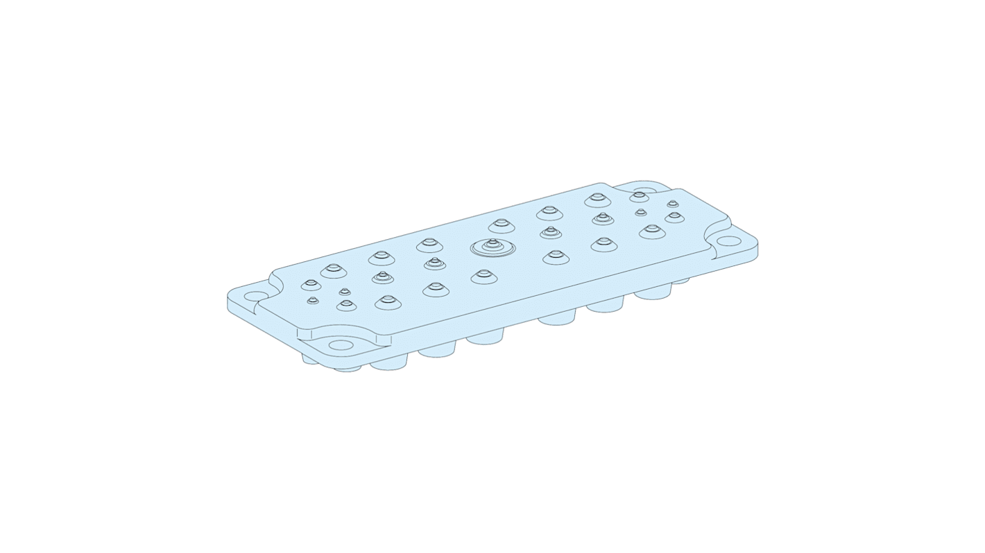 Piasrtra pressacavo Schneider Electric per Contenitore IP30, contenitore IP31, contenitore IP43, contenitore IP55