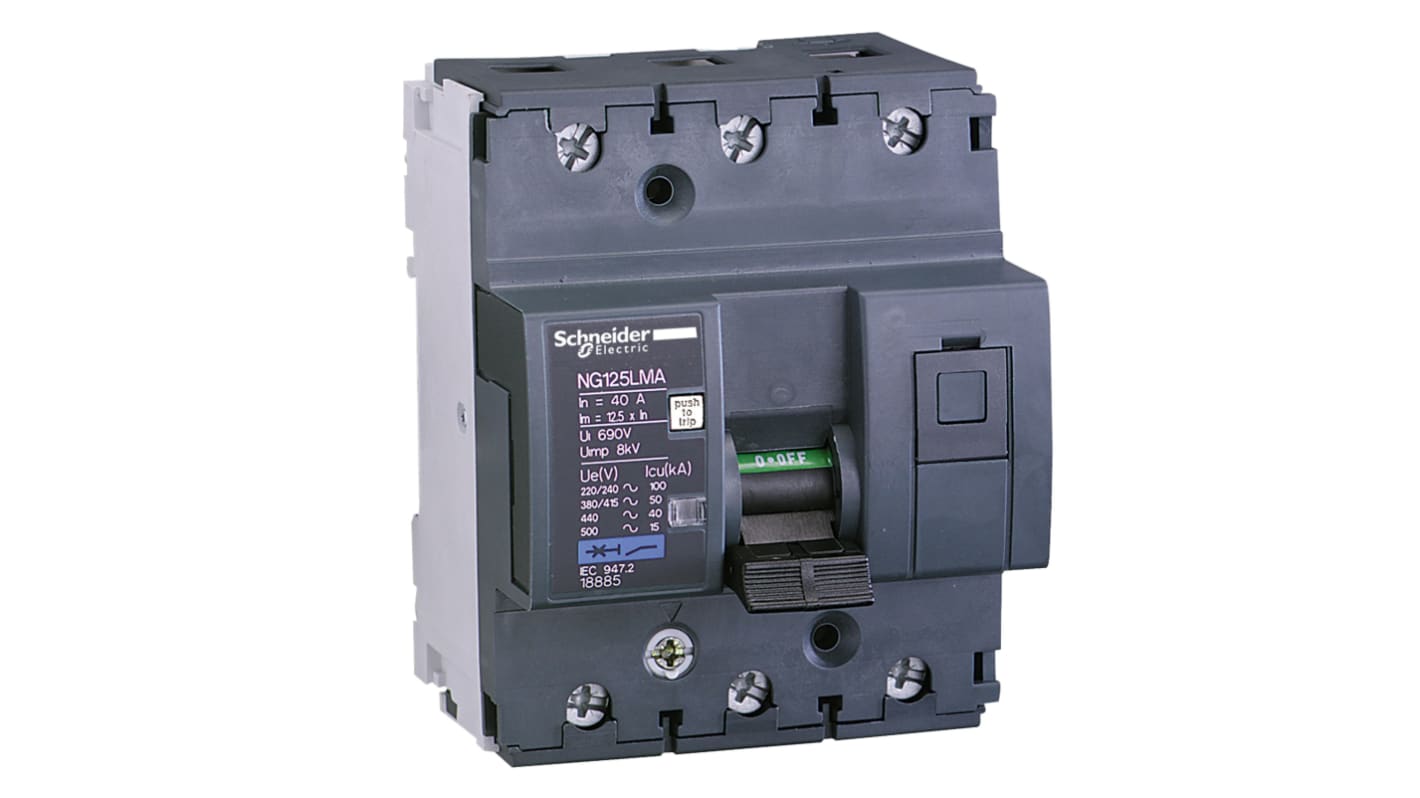 Interruttore magnetotermico Schneider Electric 3P 40A, Tipo MA