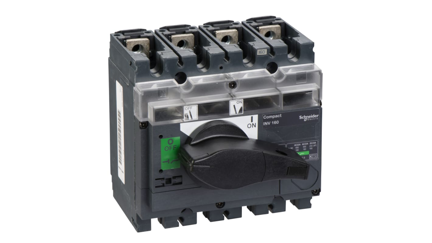 Schneider Electric 4 Pole Isolator Switch - 160A Maximum Current