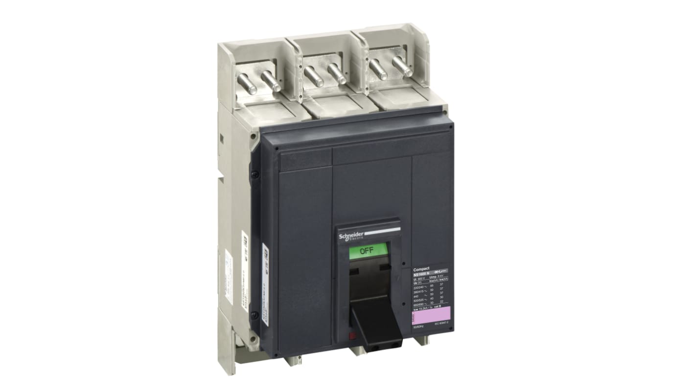 Schneider Electric, Compact MCCB 3P 1.6kA, Fixed Mount