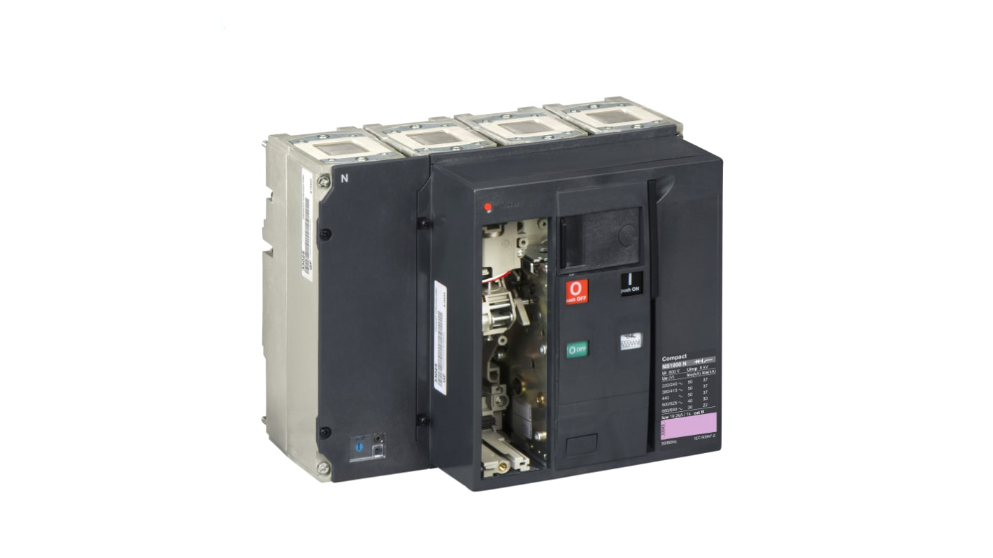 Disjoncteur Schneider Electric Compact 4 pôles, 1kA, montage fixe