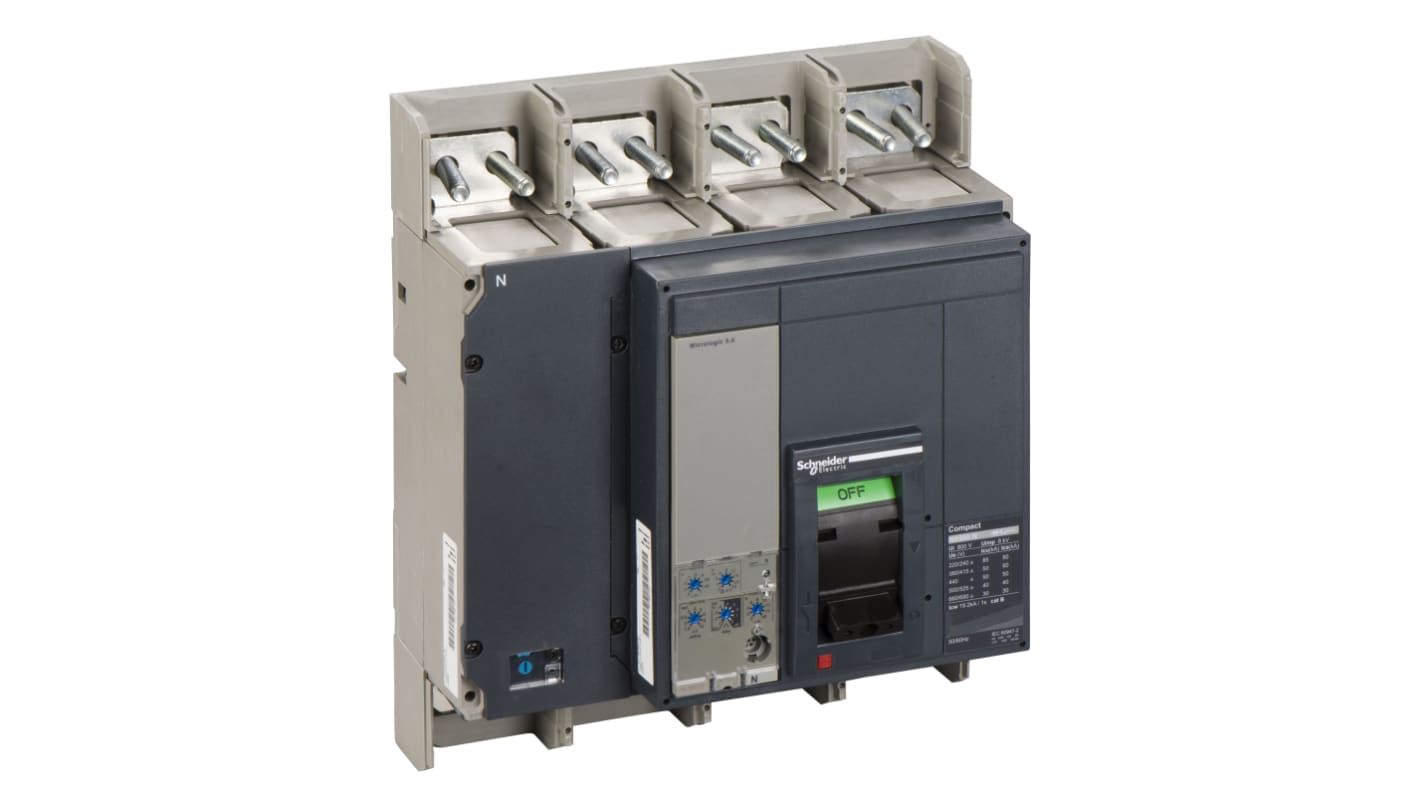 Schneider Electric, Compact MCCB 4P 800A, Fixed Mount