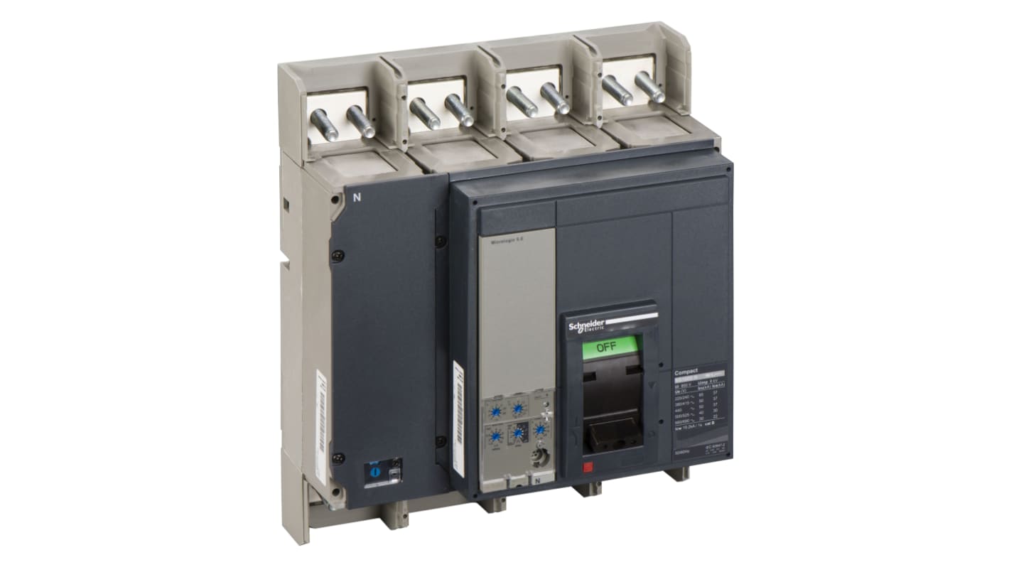 33570 | Schneider Electric, Compact MCCB 4P 1.6kA, Fixed Mount | RS