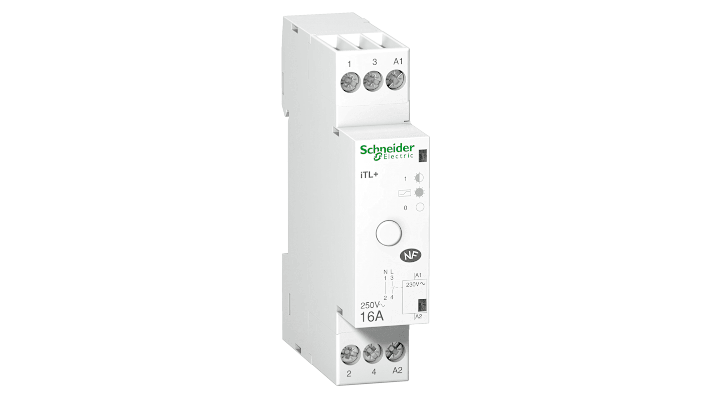 A9C15032 Schneider Electric DIN Rail Latching Power Relay, 230V ac