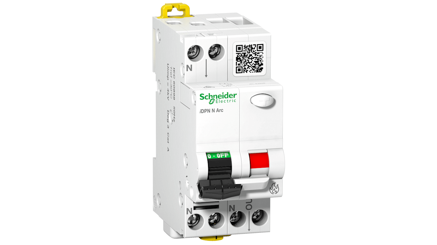 Schneider Electric Acti 9 A9F MCB, 1P, 10A Curve B