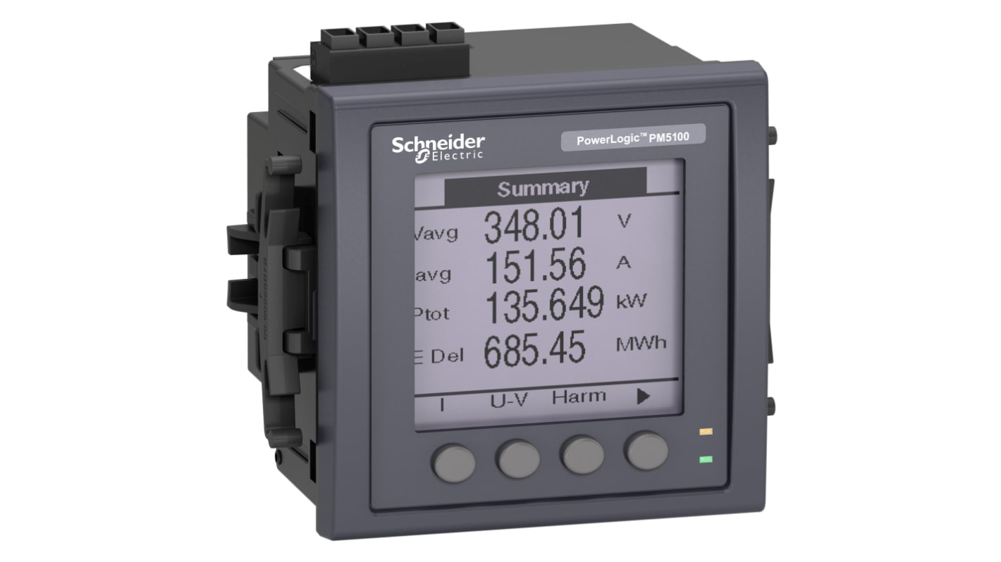 Schneider Electric PM5111 Energiemessgerät LCD mit Hintergrundbeleuchtung / 1, 3-phasig