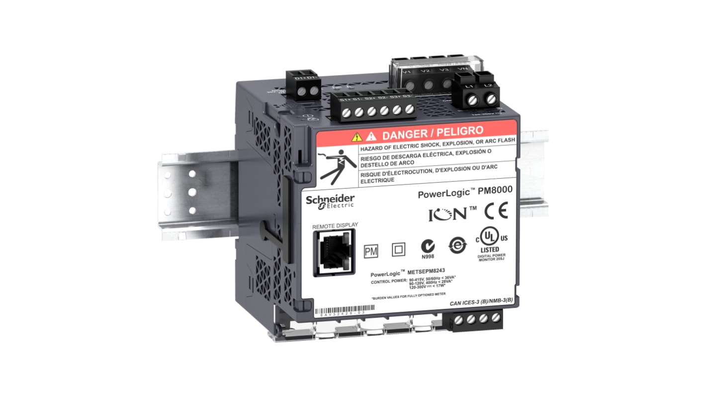 Schneider Electric PM8213 Energiemessgerät LCD mit Hintergrundbeleuchtung / 1, 3-phasig