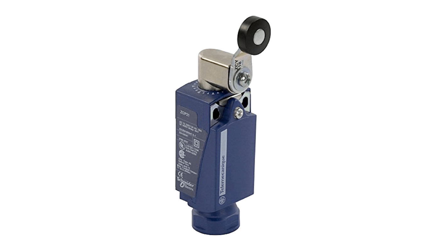 Telemecanique Sensors Roller Limit Switch, IP66, IP67, DP, Plastic Housing, 240V ac Max, 3A Max