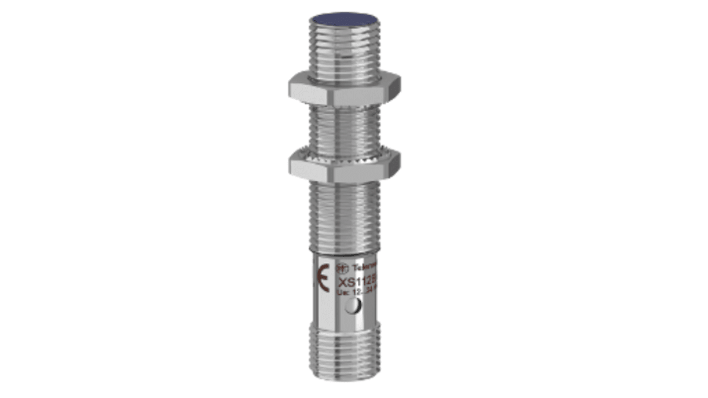 Telemecanique Sensors Inductive Barrel-Style Inductive Proximity Sensor, M12 x 1, 4 mm Detection, PNP Output, 24 V