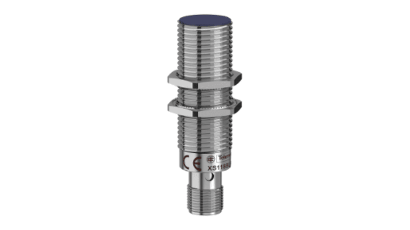 Telemecanique Sensors Inductive Barrel-Style Inductive Proximity Sensor, M18 x 1, 8 mm Detection, NPN Output, 24 V