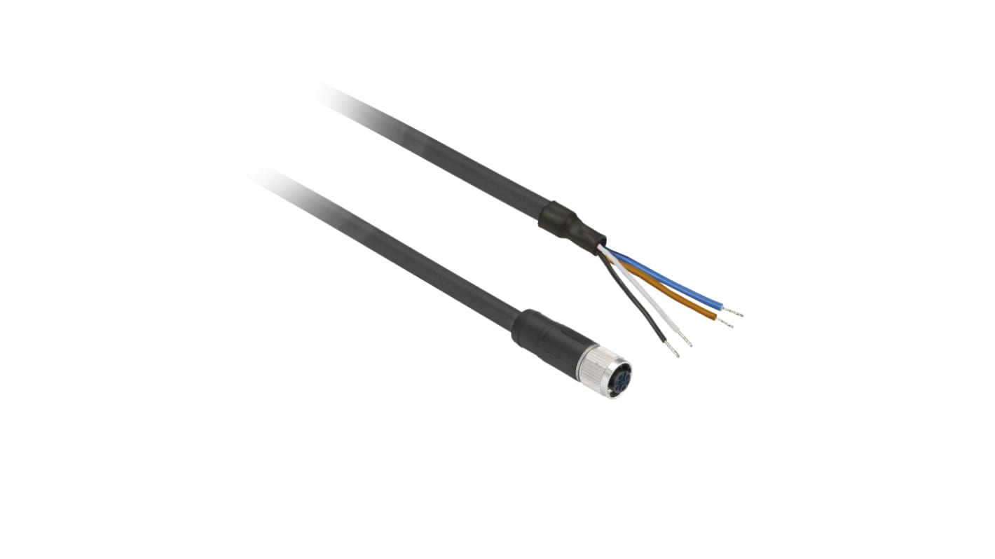 Cable de conexión Telemecanique Sensors, con. A M12 Hembra, con. B Sin terminación, long. 15m