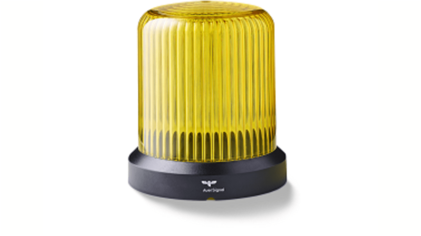 AUER Signal RDM Series Yellow Multiple Effect Beacon, 110-240 V ac, Base Mount, LED Bulb, IP66