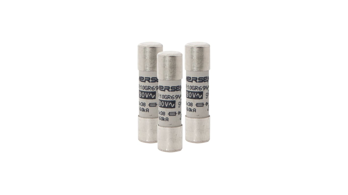 Mersen 12.5A Slow-Blow Ceramic Cartridge Fuse, 10 x 38mm