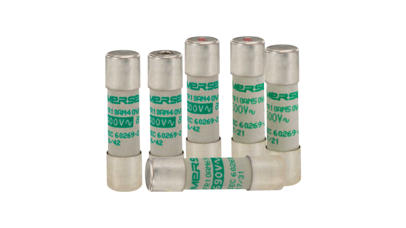 Mersen 6A Slow-Blow Ceramic Cartridge Fuse, 8.5 x 31.5mm