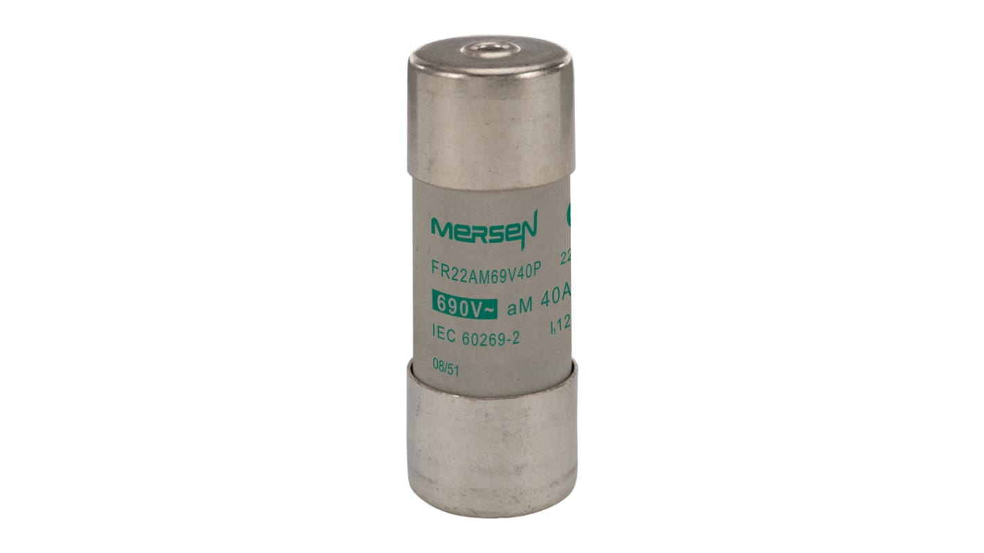 Mersen Üvegbiztosíték 40A 22.2 x 58mm 690V ac