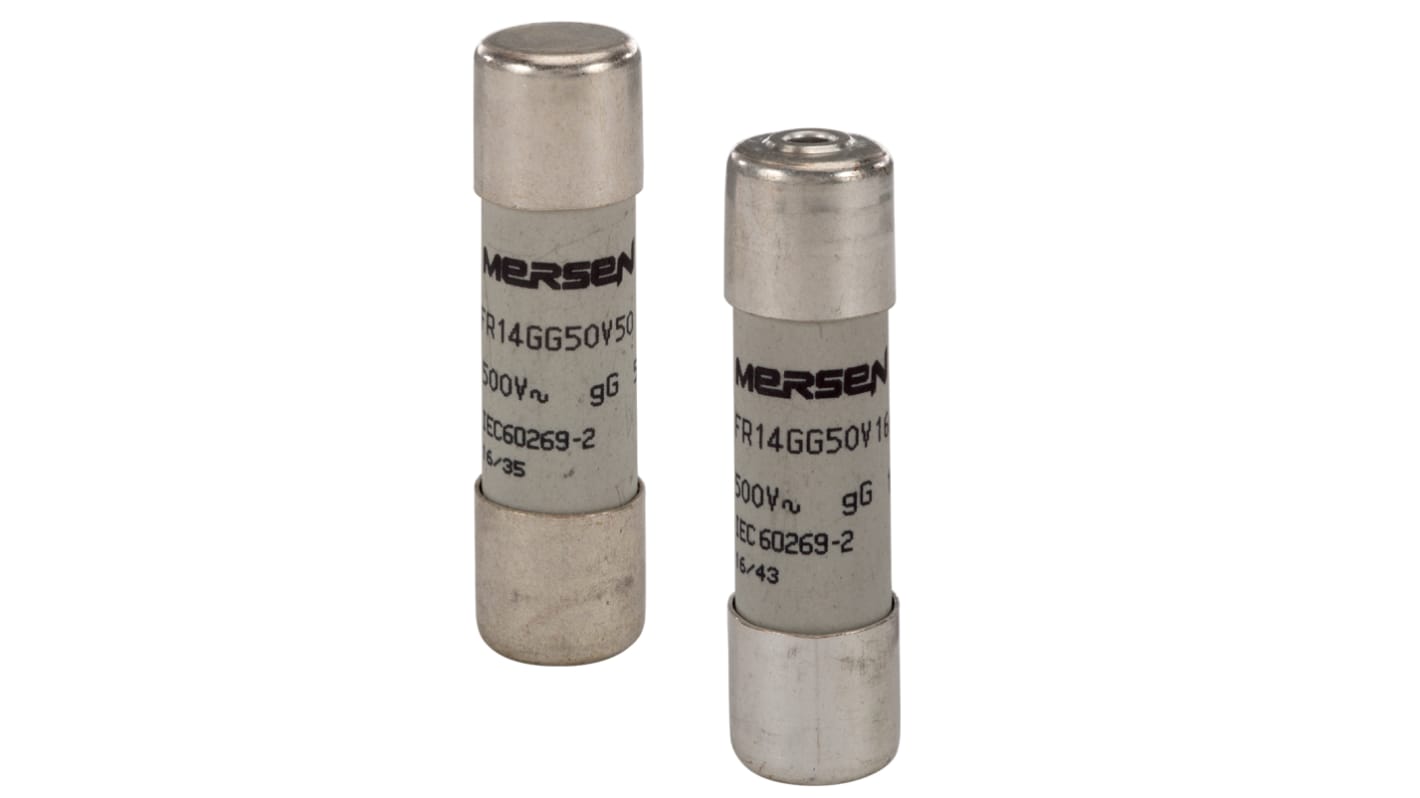 Mersen 6A Slow-Blow Ceramic Cartridge Fuse, 14 x 51mm