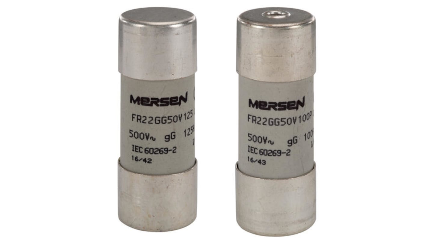 Cartouche fusible Mersen, 63A 22.2 x 58mm Type gG 690V c.a.