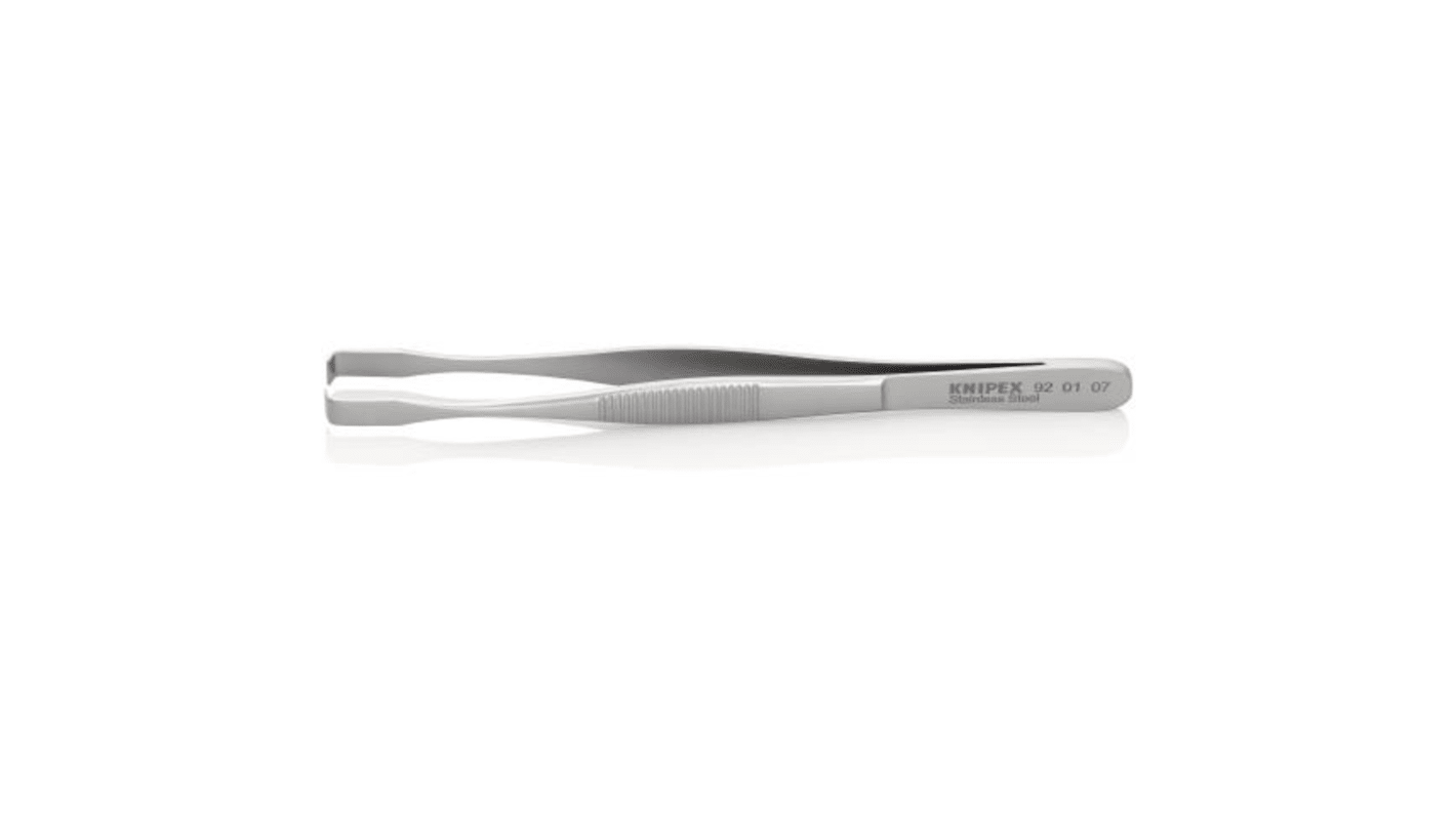 Knipex 92 01 07 Edelstahl Pinzette, 143 mm Gerade, Spitze Glatt Antimagnetisch 1-teilig