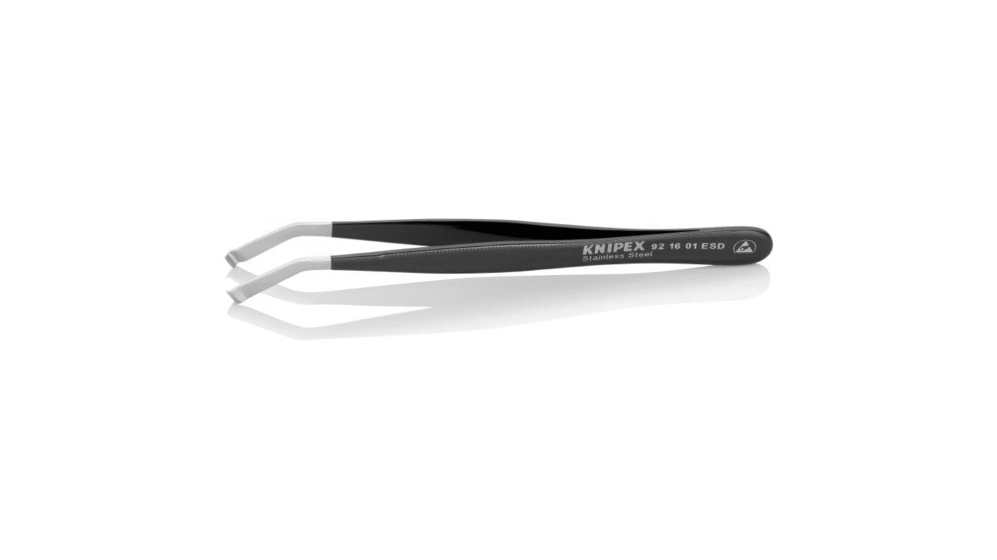 Knipex 120 mm, Stainless Steel, Smooth, ESD Tweezer