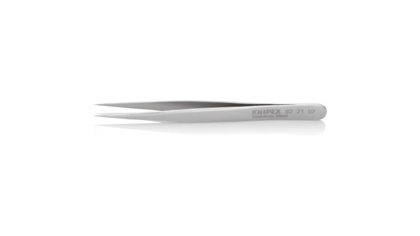 Knipex 92 21 07 Edelstahl Pinzette, 110 mm Gerade, Spitze Glatt Antimagnetisch 1-teilig