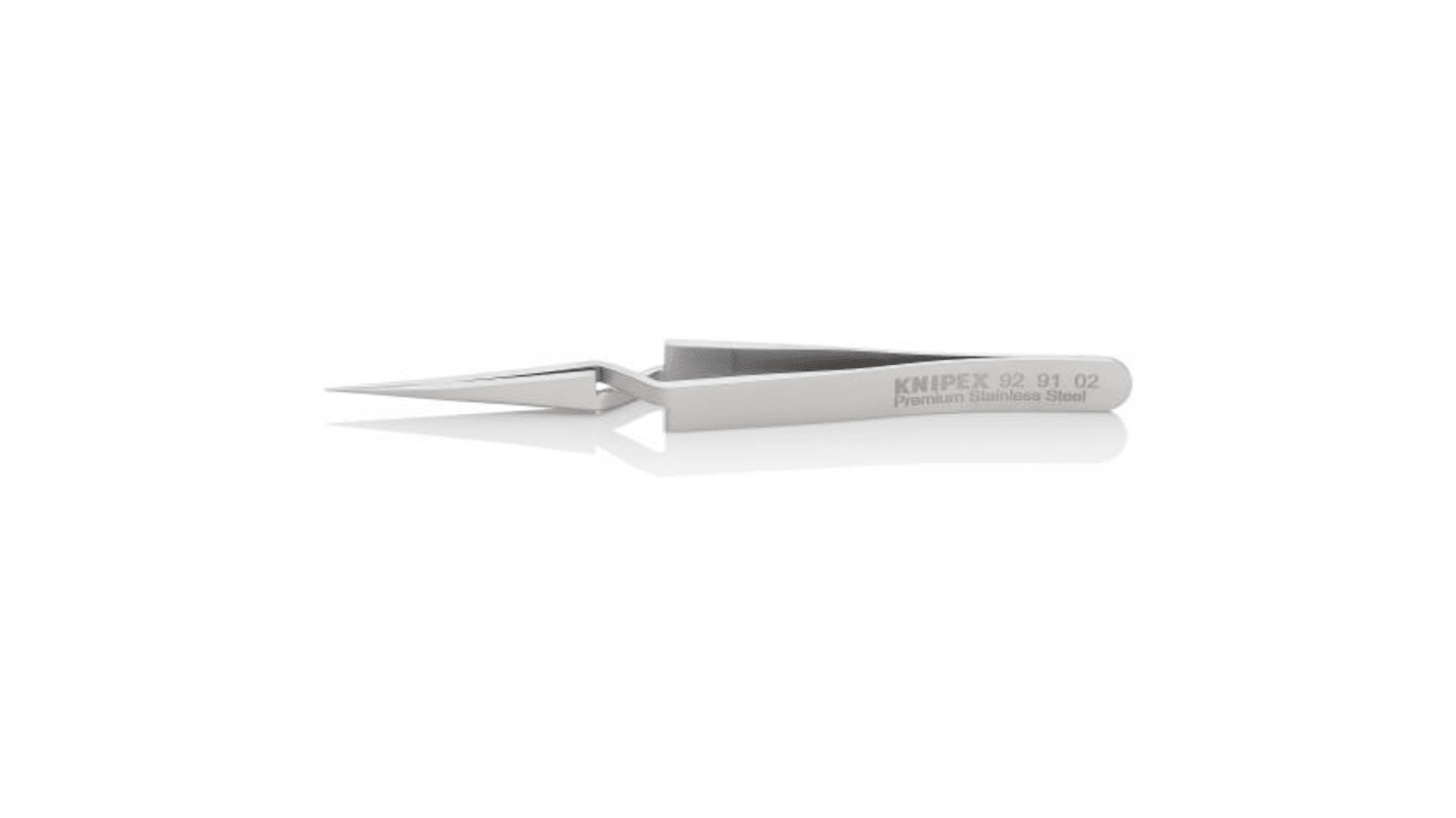 Knipex 92 91 02 Edelstahl Pinzette, 120 mm Gerade, Spitze Glatt Antimagnetisch