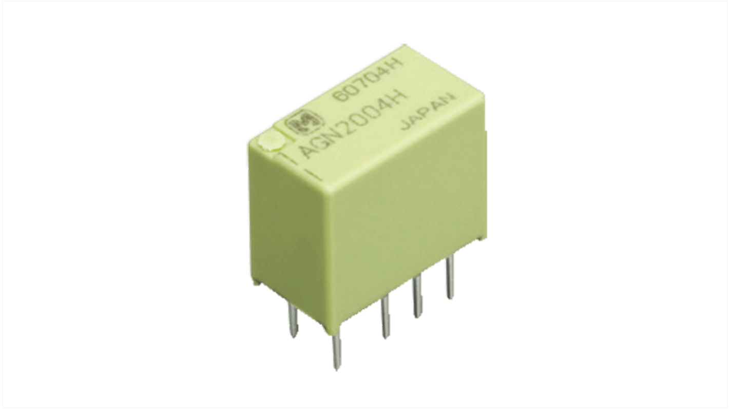 Panasonic PCB Mount Non-Latching Relay, 3V dc Coil, 46.7mA Switching Current, DPDT