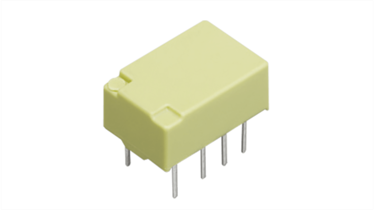 Relé sin enclavamiento sin enclavamiento Panasonic, DPDT, bobina 24V dc, 11.7mA, Montaje en PCB