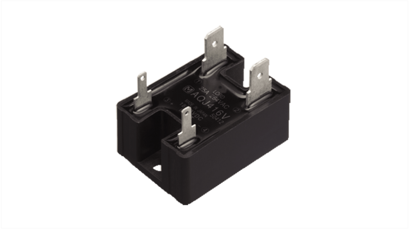 Panasonic AQ-J Series Solid State Relay, 0.9 A Load, Plug-In Mount, 264 V rms Load