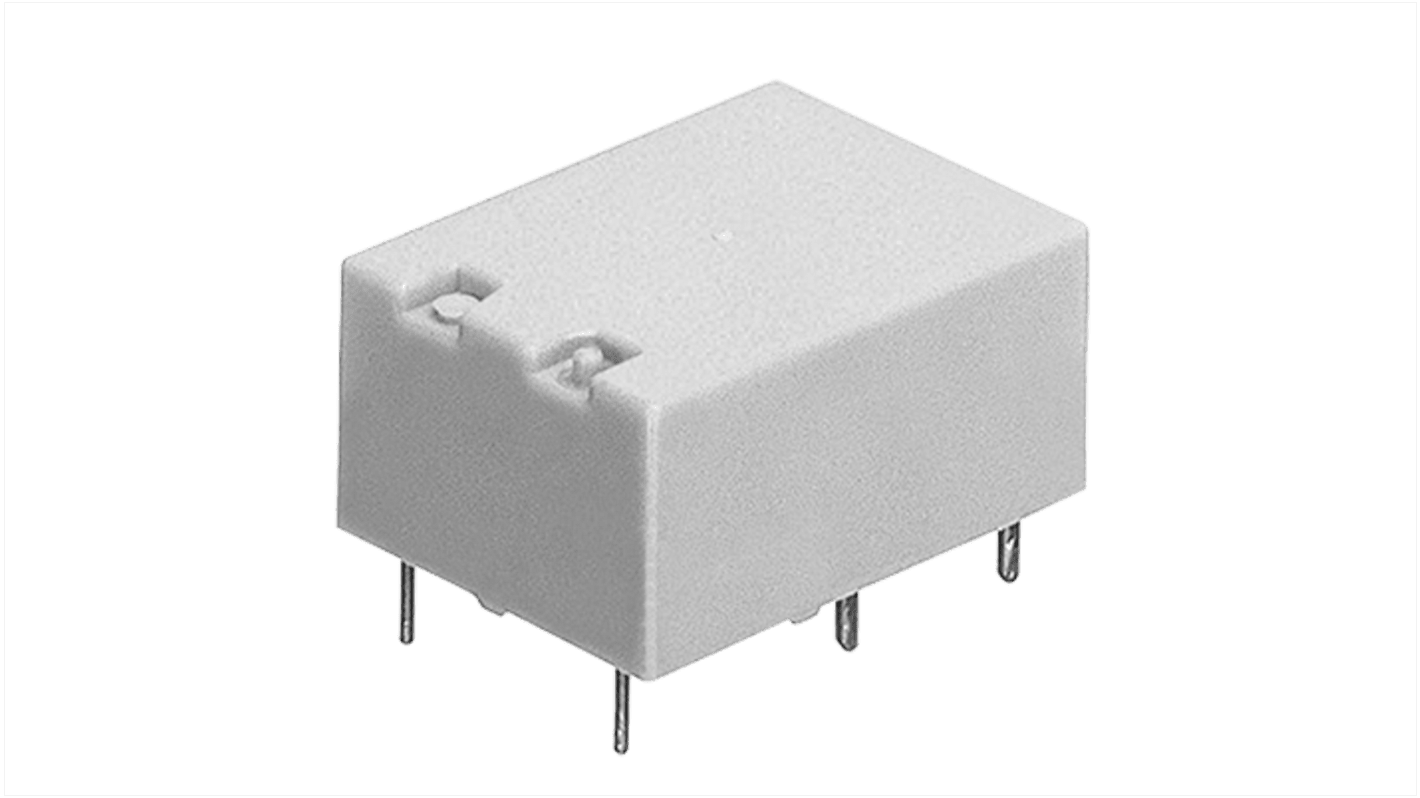 Panasonic PCB Mount Non-Latching Relay, 12V dc Coil, 16.6mA Switching Current, DPST