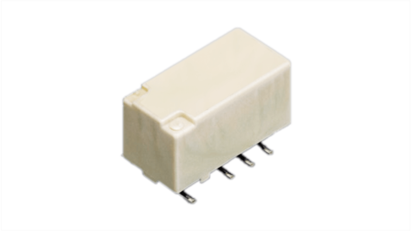 Panasonic Surface Mount Non-Latching Relay, 5V dc Coil, 28.1mA Switching Current, DPDT