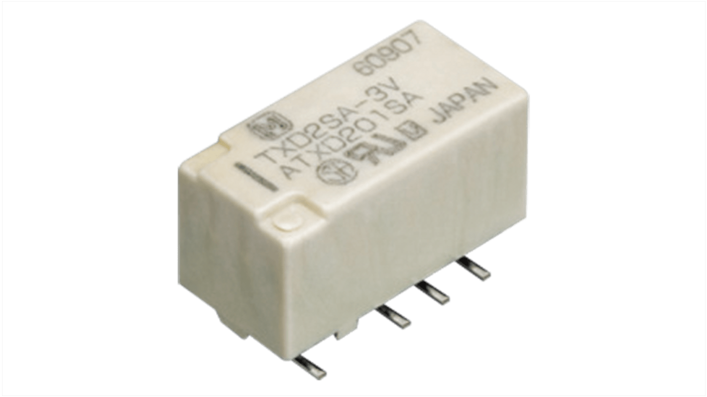 Panasonic Surface Mount Non-Latching Relay, 5V dc Coil, 40mA Switching Current, DPDT