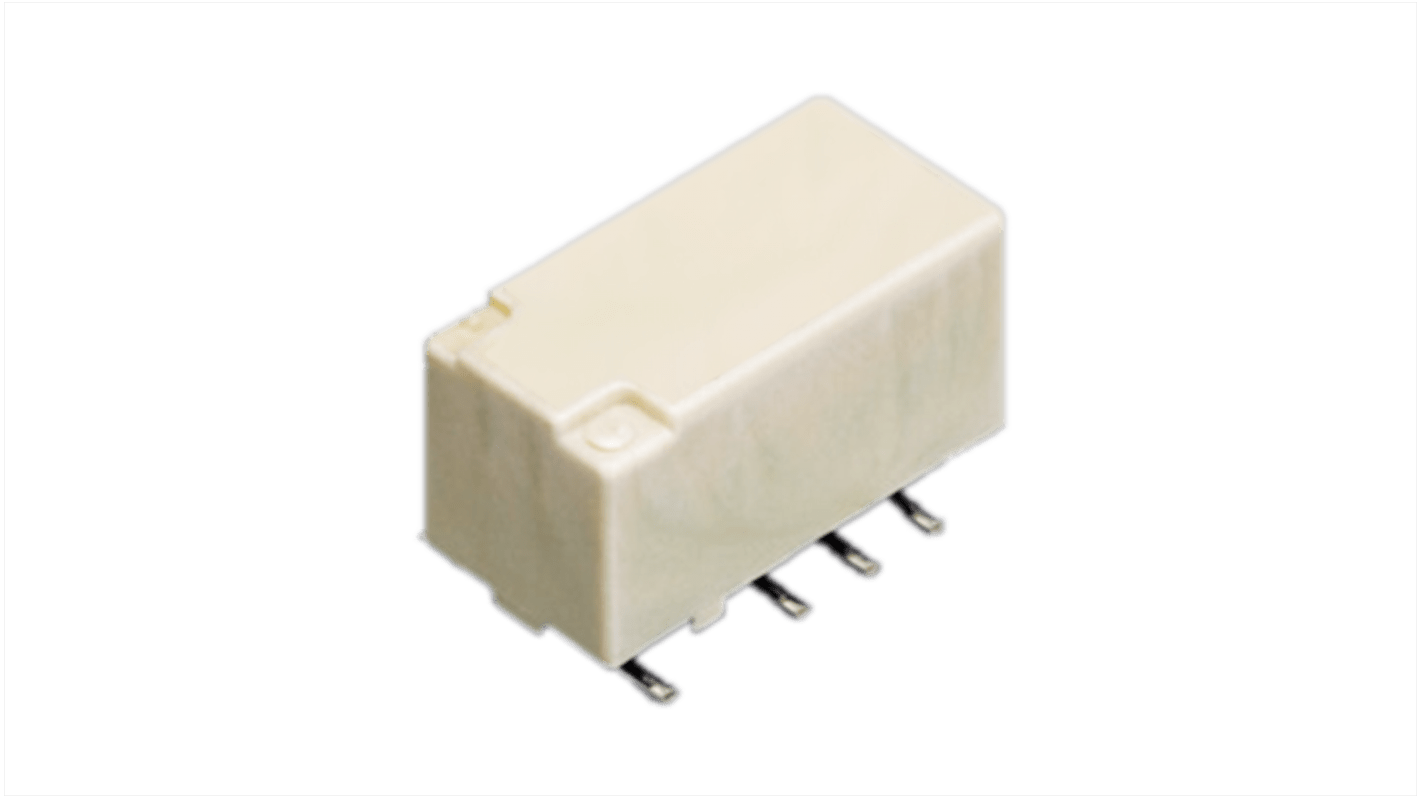 Panasonic Surface Mount Non-Latching Relay, 12V dc Coil, 4.2mA Switching Current, DPDT