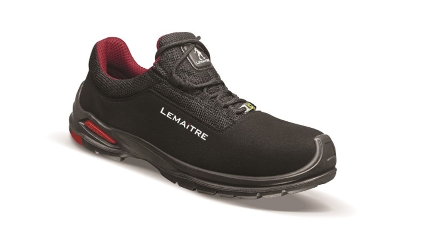 LEMAITRE SECURITE RILEY LOW Unisex Black, Red Aluminium Toe Capped Low safety shoes, UK 3, EU 36