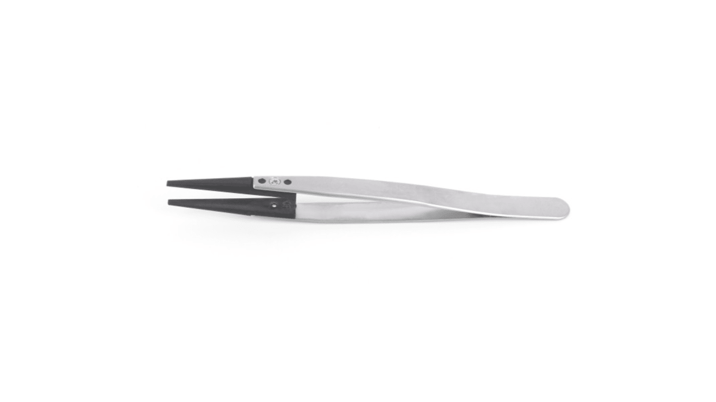 ideal-tek 130 mm, Stainless Steel, Flat, Straight, Tweezer