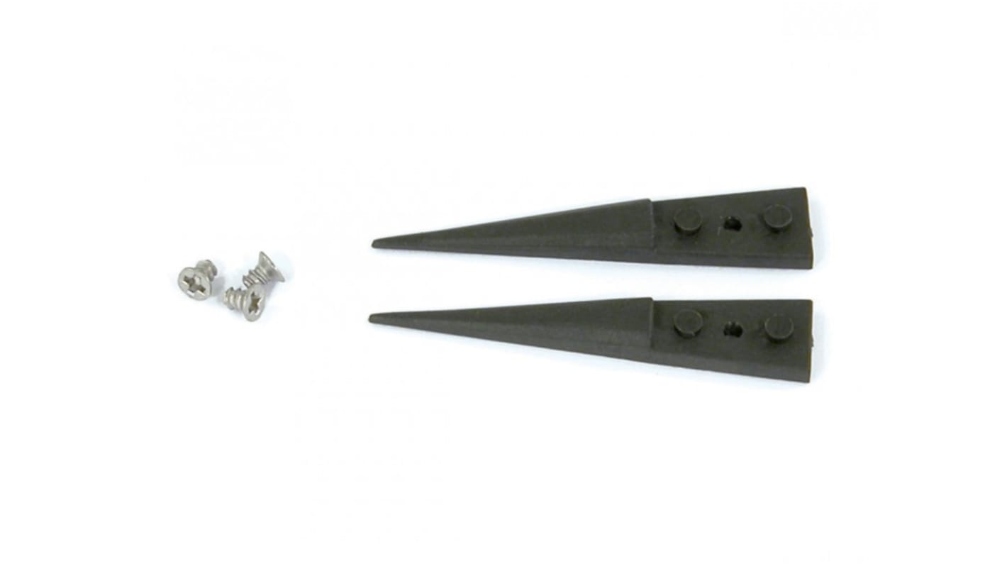 Embouts de brucelles ideal-tek 3XCFR.SA.1 pointe fine et droite en Carbon Fibre, L. 40 mm