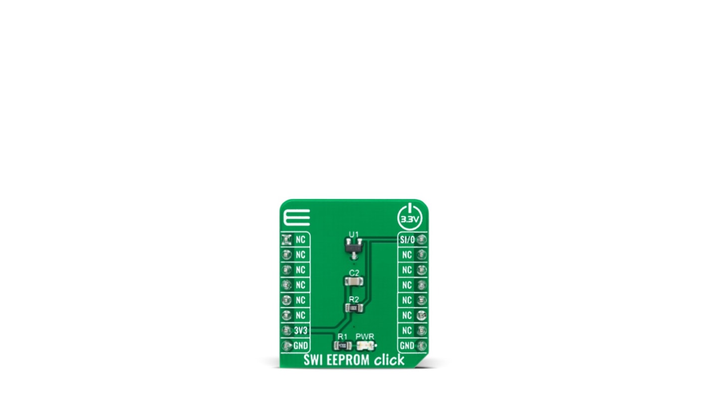 MikroElektronika MIKROE-4521, SWI EEPROM Click EEPROM Add On Board for AT21CS01 for mikrobus Socket