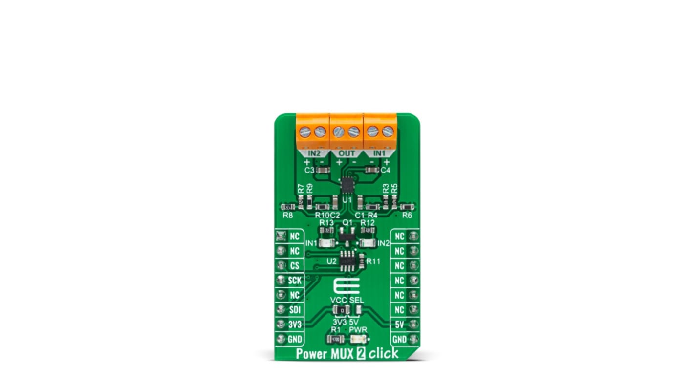 MikroElektronika TPS2120 Entwicklungsbausatz Spannungsregler, Power MUX 2 Click Stromverteilungsschalter