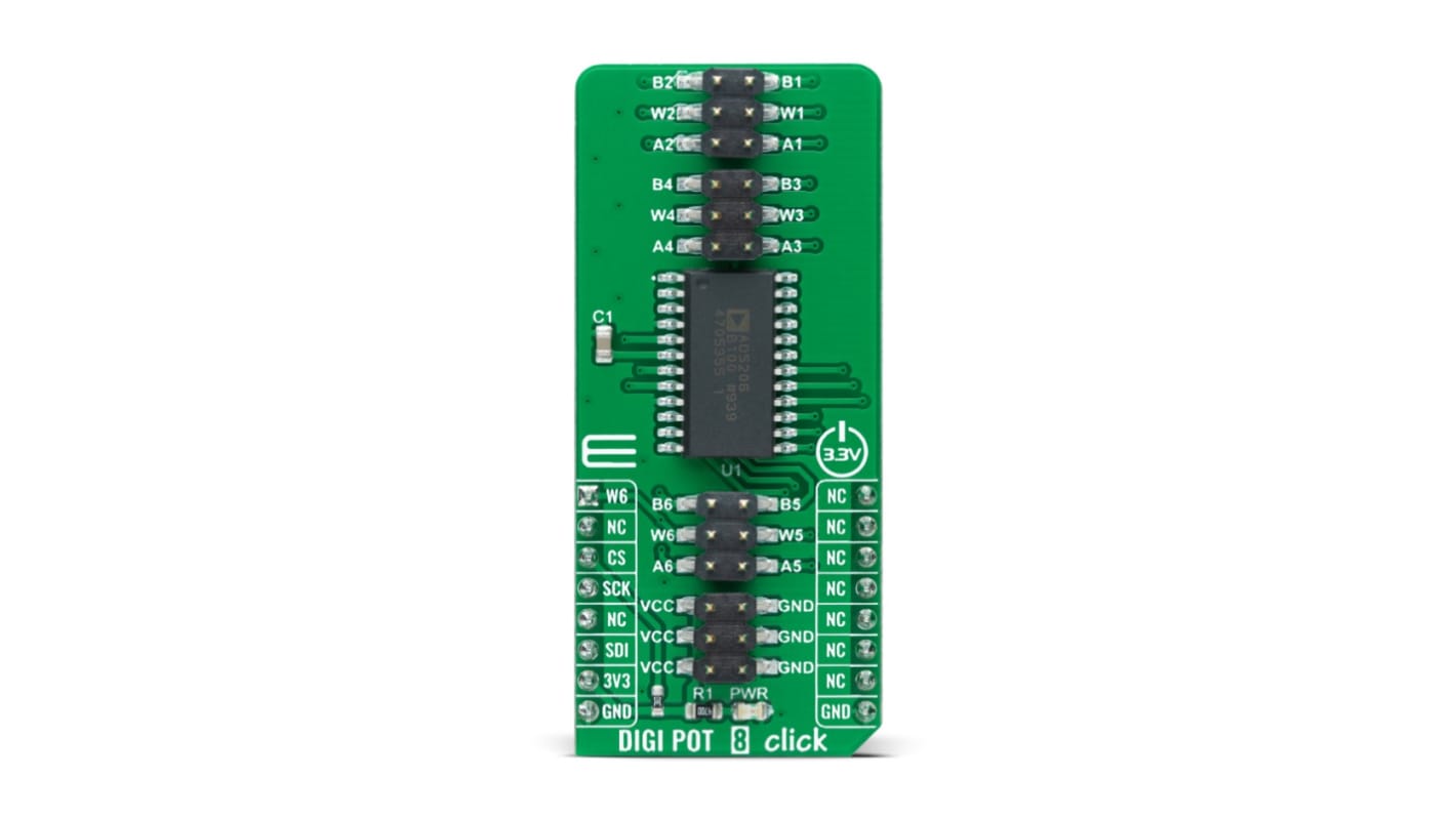 MikroElektronika DIGI POT 8 Click for AD5206 for mikroBUS socket