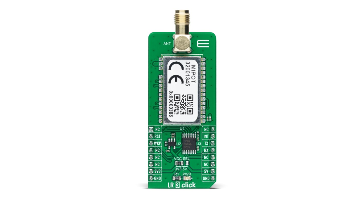 MikroElektronika LR 3 Click 32001345, TXB0106 LoRa Add On Board for mikroBUS socket 863 → 870MHz MIKROE-4616